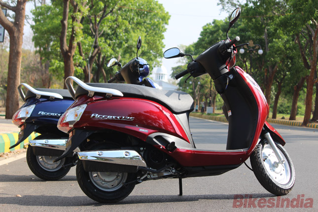 New Suzuki Access 125 Vs Mahindra Gusto 125 Shootout Bikesmedia In